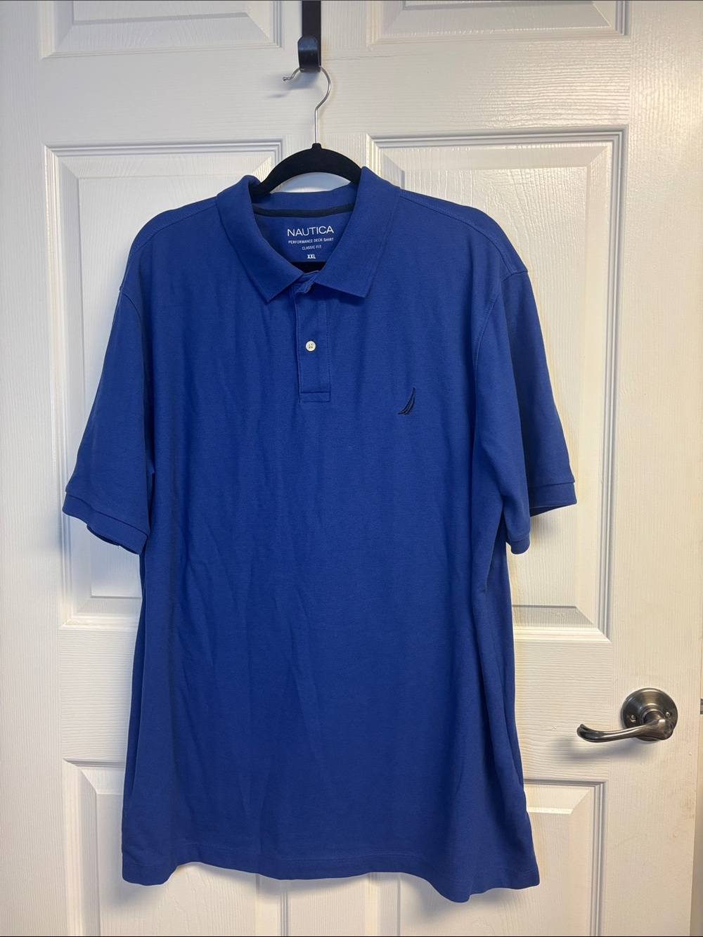 Nautica Men's Blue Polo with Sail Logo